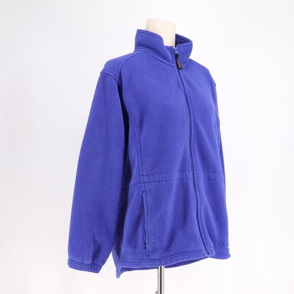 L.L.BEAN OUTDOORS VINTAGE Women's Zip-Up Fleece Jacket Purple/Blue Size MP - Picture 2 of 8
